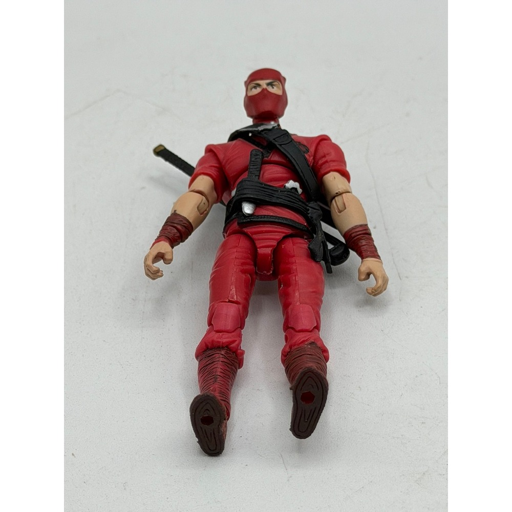 2007 G.I. Joe 25th Anniversary Red Ninja v2 100% Complete Stand Hasbro 3.75" - Picture 7 of 16